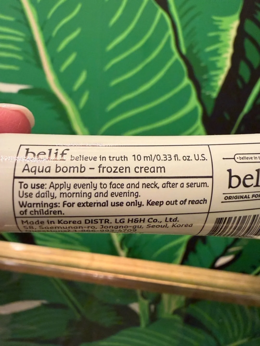 NWT belif Aqua Bomb Frozen Cream 10mL Mini